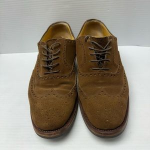 Belfiore Dal 1953 Handmade Oxford Shoes Brown Suede Round Toe Suze US10.5, UK9.5